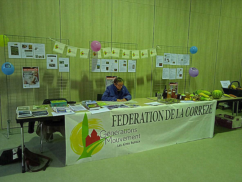 Prèsence de la fédération de Corrèze de Générations mouvement à la journée nutrition organisée par la MSA